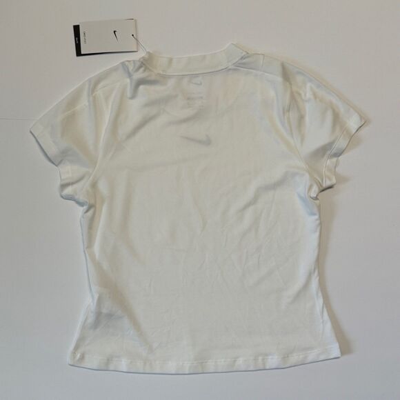 Nike Court Tennis T-Shirt White Dri-Fit Top DQ7407-100 White Women’s Size S NWT - Picture 3 of 3